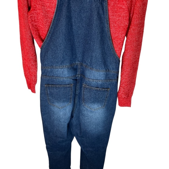 Women's Blue Denim Jeans/Overalls Sz M - Picture 5 of 5